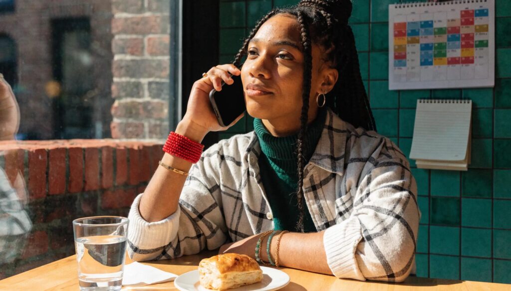 Person calling to schedule a medical transportation ride — booking with MBM Transportation